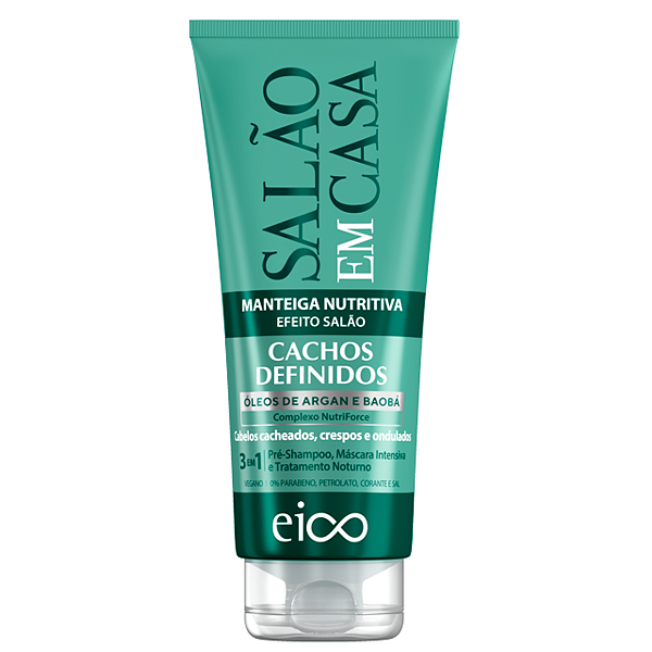 Eico Óleo Creme Salão Em Casa Manteiga Cachos Definidos 180ml