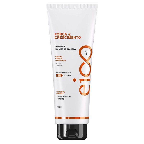 Eico Professional Leave-in Força e Crescimento Proteção Uv e Proteção Térmica Para Pentear 200ml