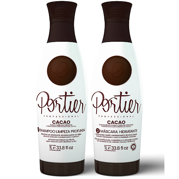 Kit Portier Cacao Selagem Alinhamento Capilar 1L