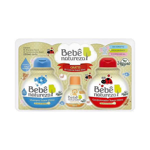 Kit Bebê Natureza Shampoo e Condicionador Suave 230ml