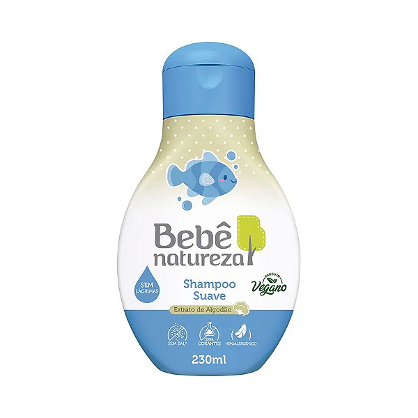 Bebê Natureza Shampoo Suave Limpeza Delicada 230ml