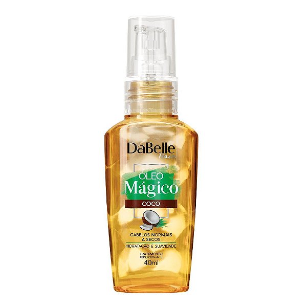 Dabelle Óleo Mágico Coco Reparador Pontas Brilho Filtro UV 40ml