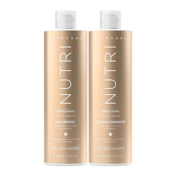 Kit Jacques Janine Hair Care Nutri Shampoo 450ml Condicionador Leave-In 440ml