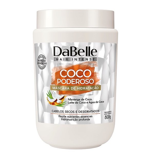 Dabelle Máscara Tratamento Hidratação Coco Poderoso 800g