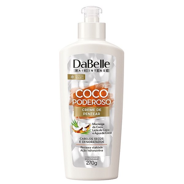 Dabelle Creme de Pentear Leave-In Hidratação Coco Poderoso 270g