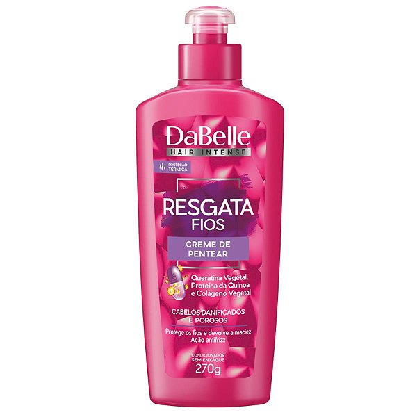 Dabelle Creme de Pentear Leave-In Reconstrução Resgata Fios 270g