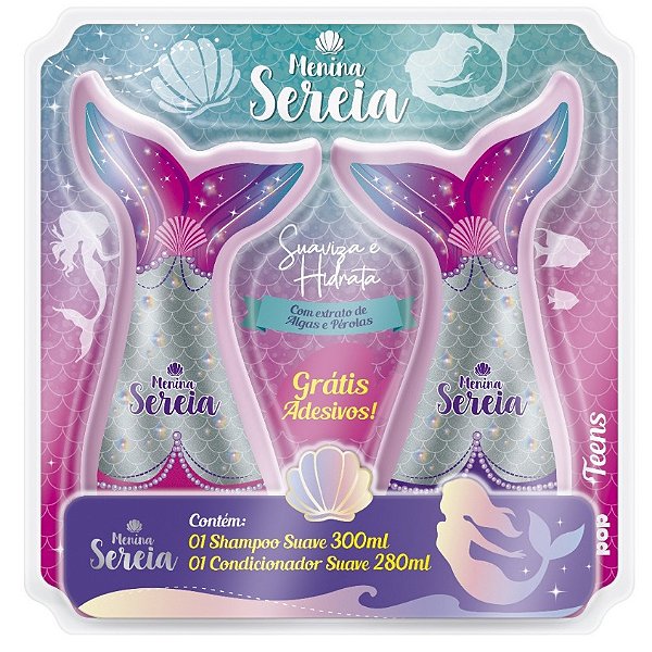 Kit Bebê Natureza Sereia Shampoo 300ml Condicionador 280ml