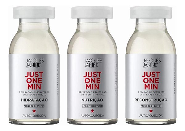 Kit Jacques Janine Just One Min 3 Ampolas Cronograma