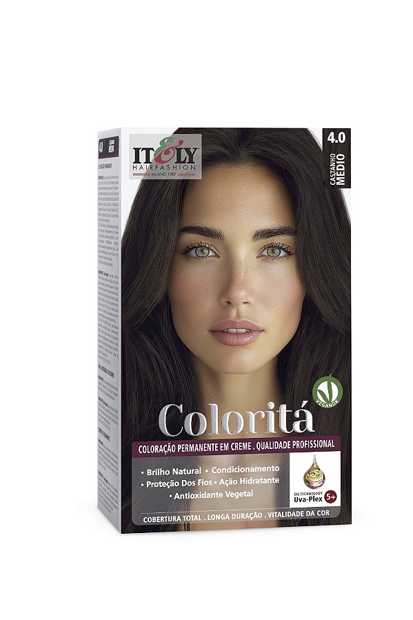 Itely Coloração Creme Coloritá - 4.0 Castanho Médio