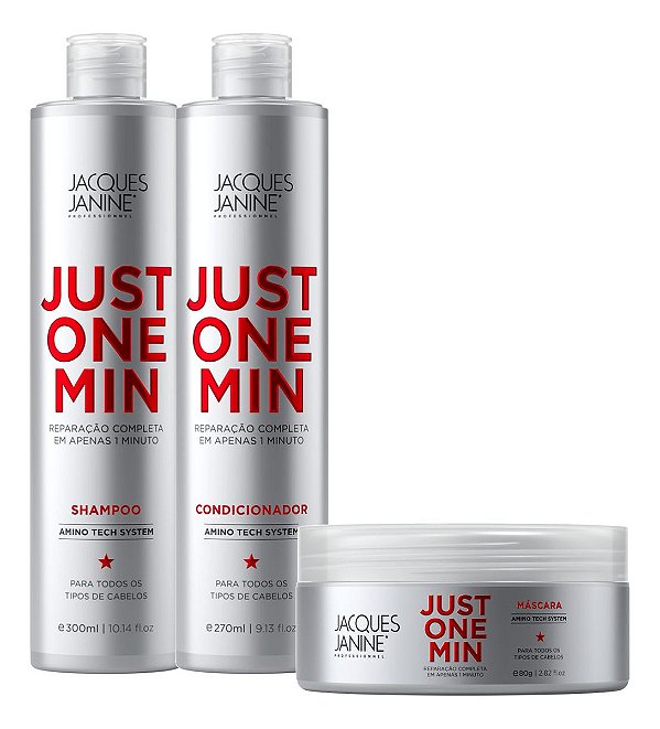 Kit Jacques Janine Just One Min Máscara 80g 3 Itens