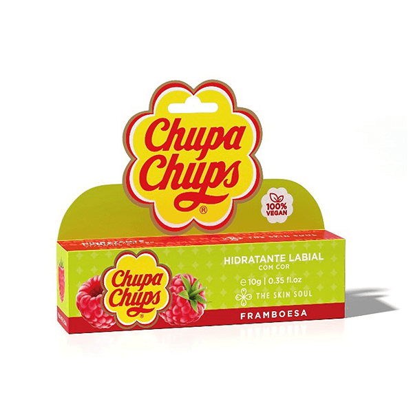 The Skin Soul Hidratante Labial Chupa Chups Framboesa 10g