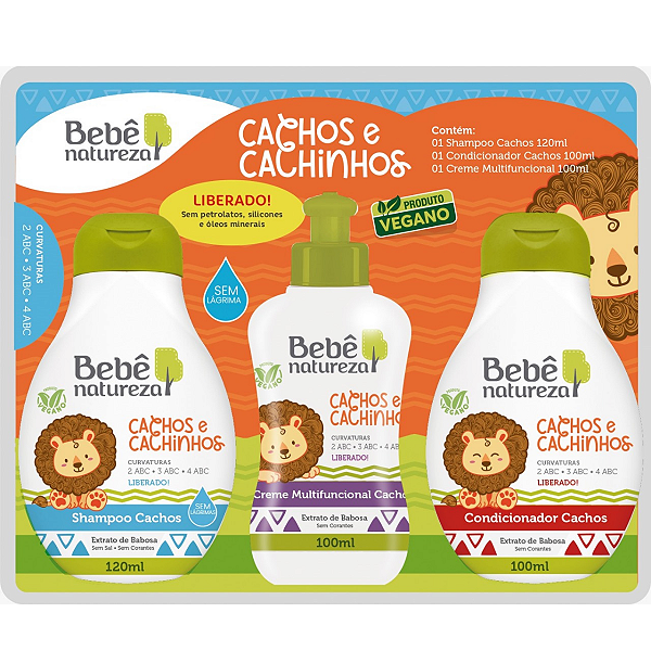 Bebê Natureza Kit Cachos Cachinhos + Creme Multifuncional