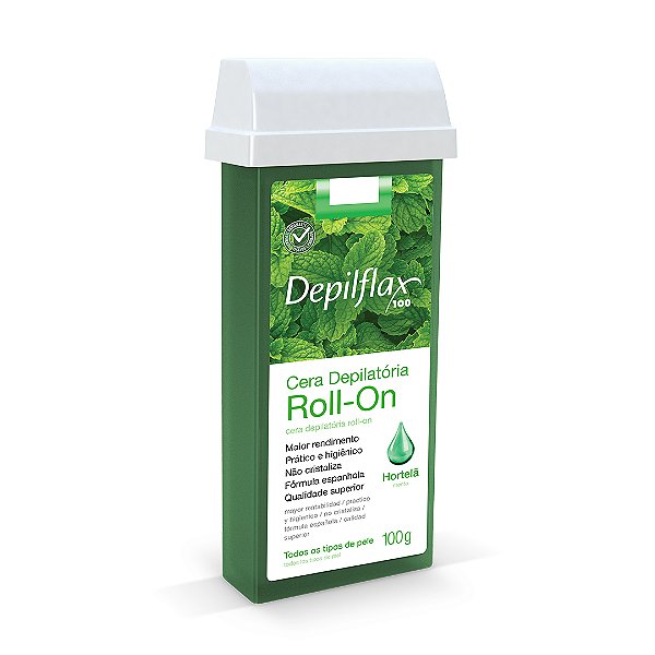 Depilflax Cera Depilatória Roll-on Hortelã 100g