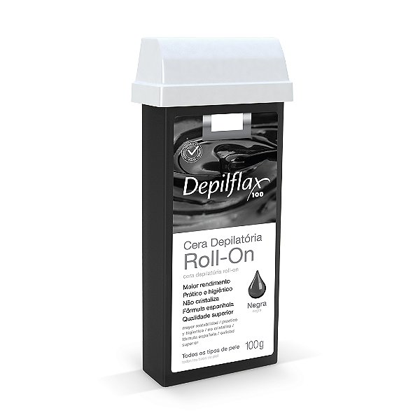 Depilflax Cera Depilatória Roll-on Negra 100g