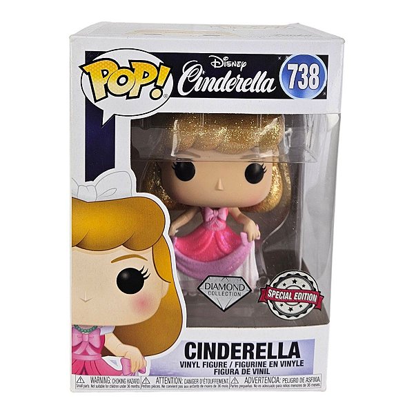 Boneco Funko POP Cinderela DIAMOND Disney #738 SPECIAL EDTION