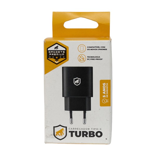 Carregador De Parede Turbo Tipo-C- Preto