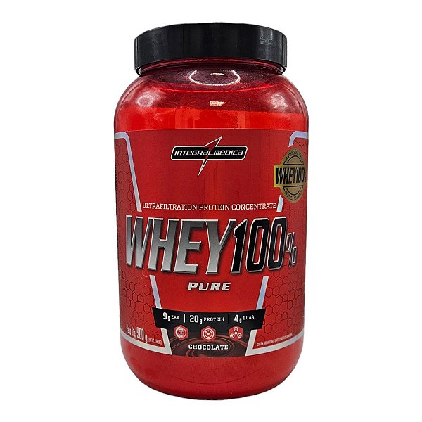 Whey 100% Pote Intregralmédica Sabor Chocolate