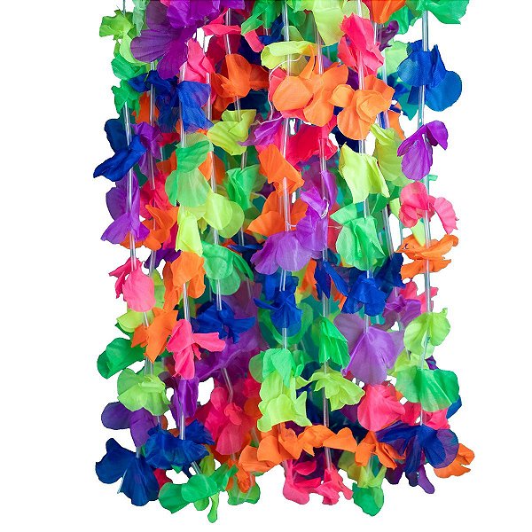 Kit 12 Colar Havaiano Neon Carnaval Festa