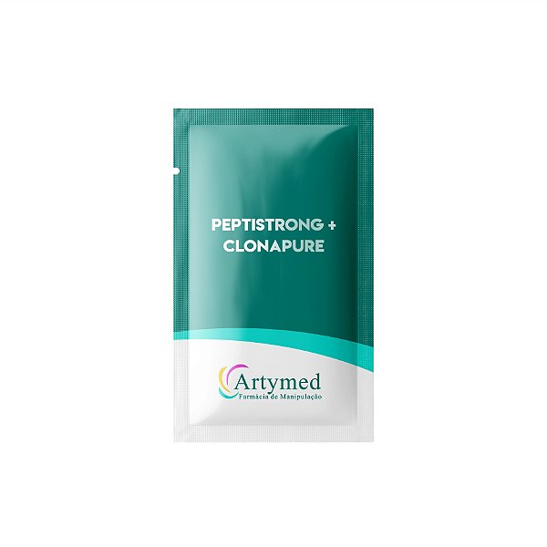 PEPTISTRONG 2,4g + CLONAPURE 1,8g 30 SACHÊ ( SABOR FRUTAS SILVESTRES)