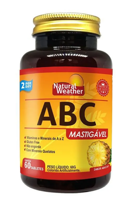 ABC Mastigável Sabor Abacaxi