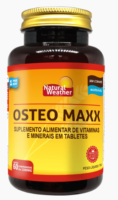 Osteo Maxx Mastigáveis (Sem Sabor, Sem Corantes e Conservantes) - 60 CÁPS.