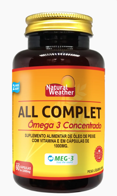 ALL COMPLET (Ômega 3 com Alta Concentração de DHA + Vitamina E) – 60 CÁPS.
