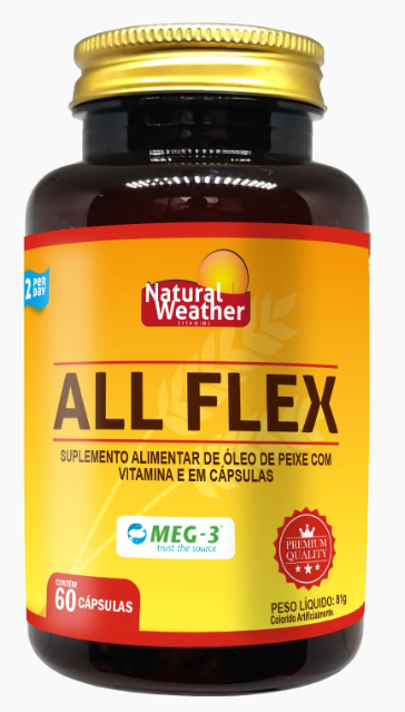 ALL FLEX (Ômega 3 com Alta Concentração de EPA + DHA + Vitamina E) – 60 CÁPS.