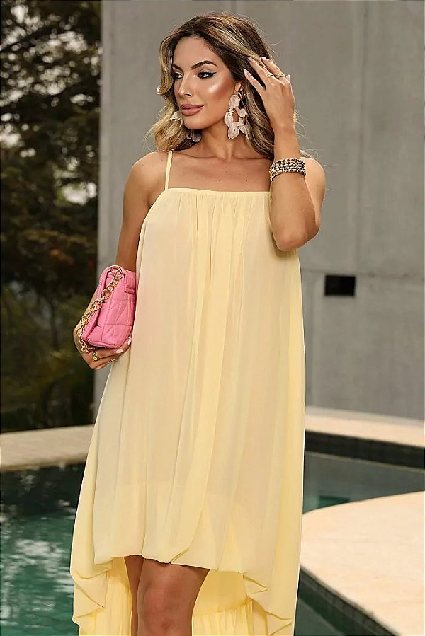 VESTIDO LONGO ALÇA BALONÊ
