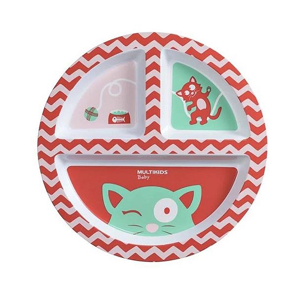 Pratinho com Divisórias Funny Meal Chica Multikids