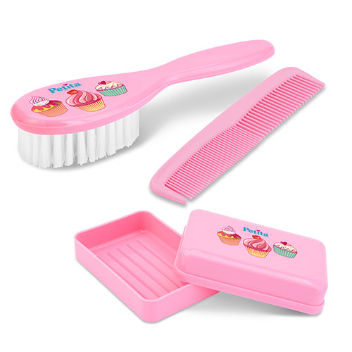 KIT PENTE E ESCOVA PETITA 1165 ROSA