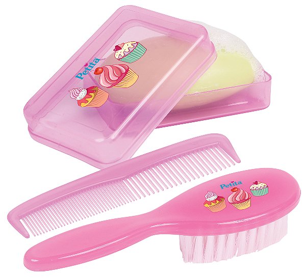 KIT PENTE E ESCOVA PETITA 1166 ROSA