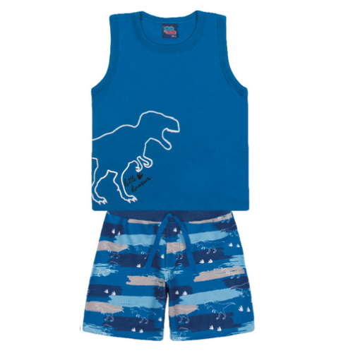 CONJUNTO KIKO KIKA 11163 AZUL 3 ANOS