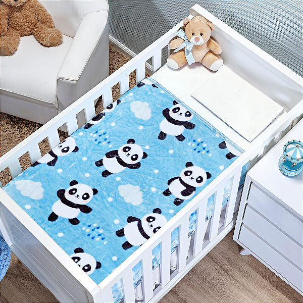 COBERTOR ETRURIA BONNO PANDA AZUL