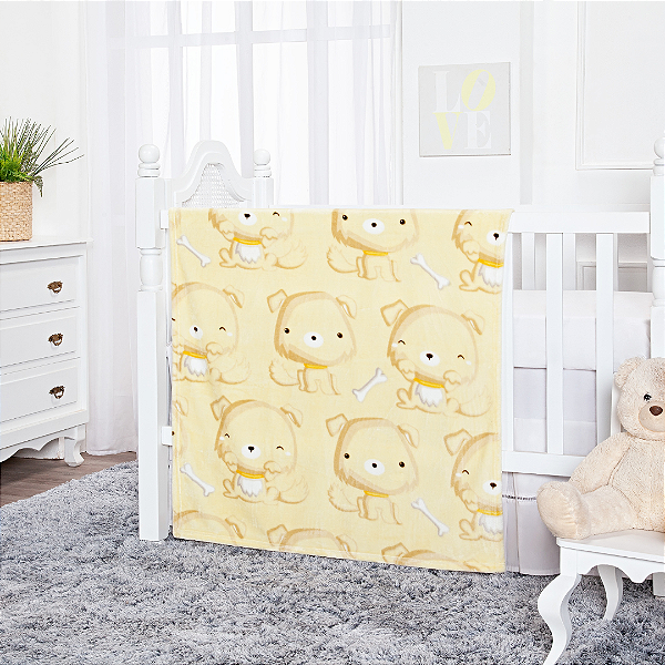 COBERTOR ETRURIA FLANNEL MILK AMARELO