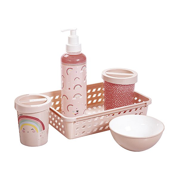 KIT HIGIENE PLASUTIL DECORA ARCO IRIS