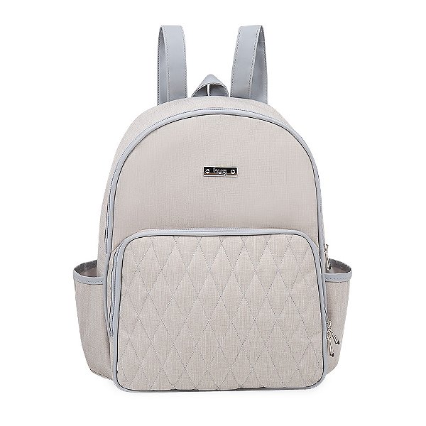 MOCHILA HUG LINHO CINZA