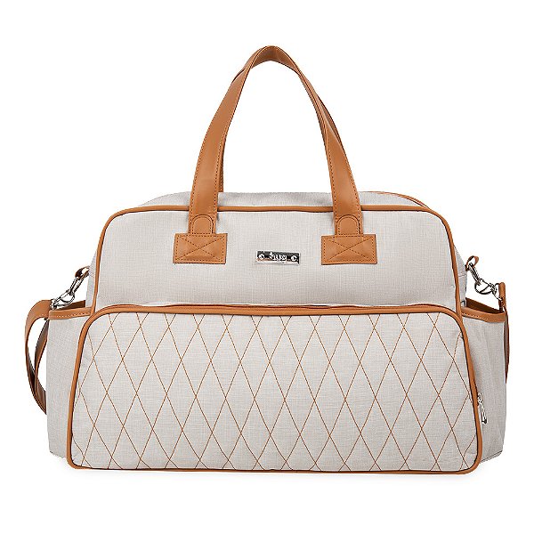 BOLSA HUG LINHO GRANDE CARAMELO