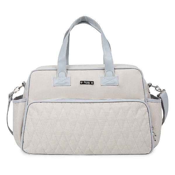 BOLSA HUG LINHO GRANDE CINZA