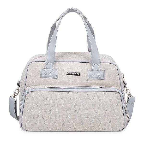 BOLSA HUG LINHO MEDIA CINZA