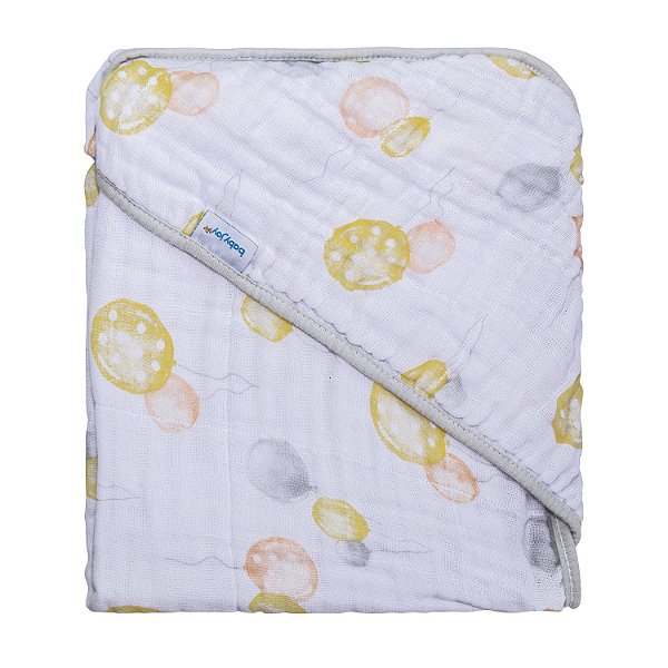TOALHA SOFT BABY JOY REF76021 - BALÕES AMARELO