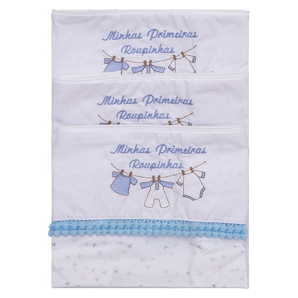 KIT SAQUINHO DE MATERNIDADE BABY JOY TRENDS AZUL