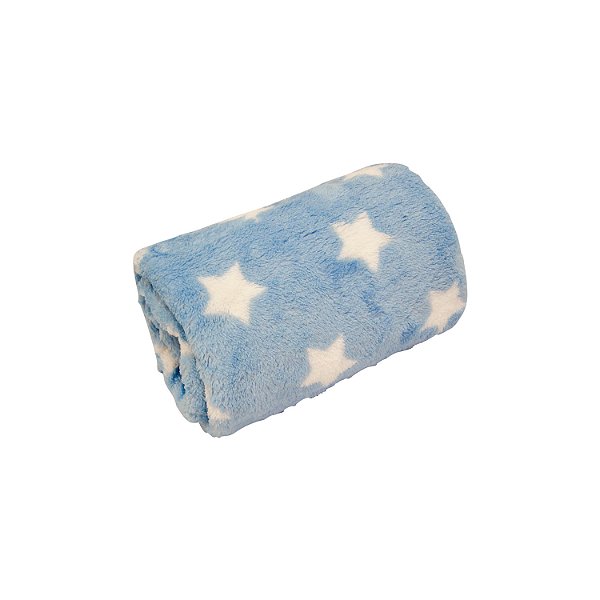 MANTA SOFT BABY JOY FUNNY ESTRELA AZUL