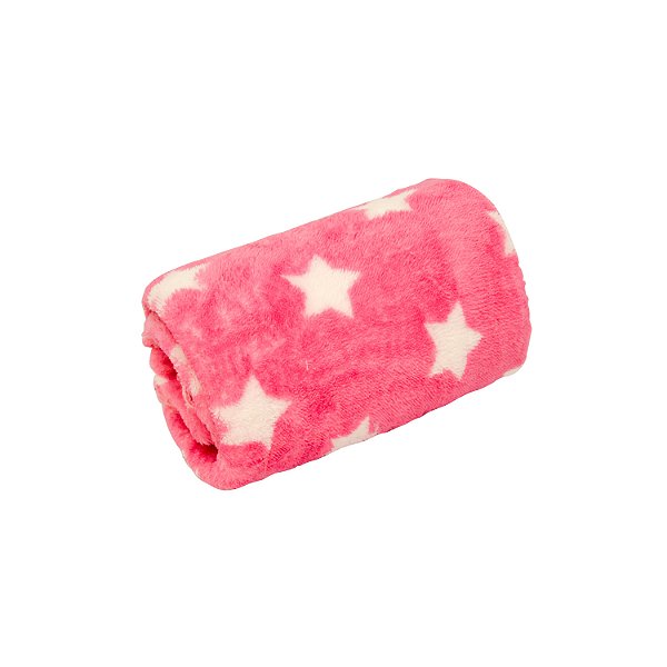 MANTA SOFT BABY JOY FUNNY ESTRELA ROSA