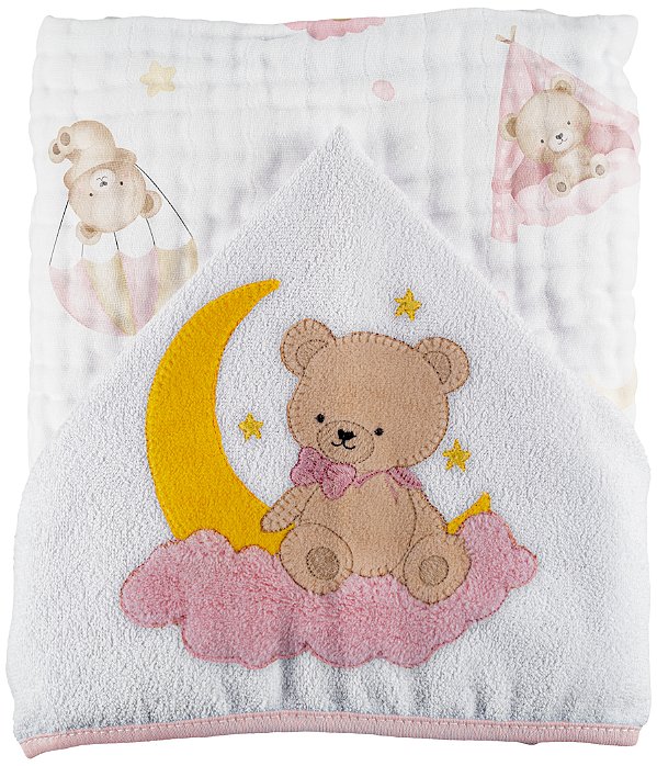 TOALHAO SOFT MAIS BABY JOY URSINHA