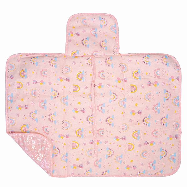TROCADOR PORTATIL BUBLIM PETIT ARCO IRIS ROSA