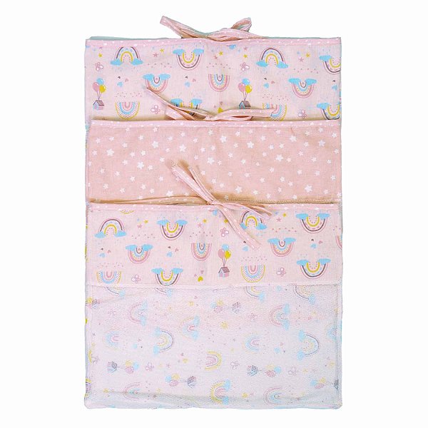 KIT SAQUINHO MATERNIDADE BUBLIM PETIT ARCO IRIS ROSA