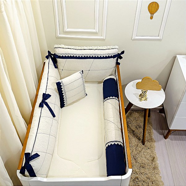 KIT DE BERCO BALU BABY LINHO PROVINCE MARINHO