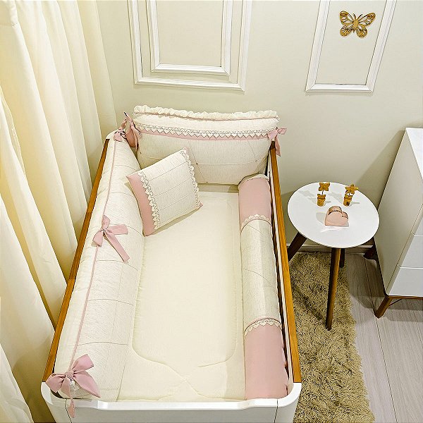 KIT DE BERCO BALU BABY LINHO PROVINCE ROSE