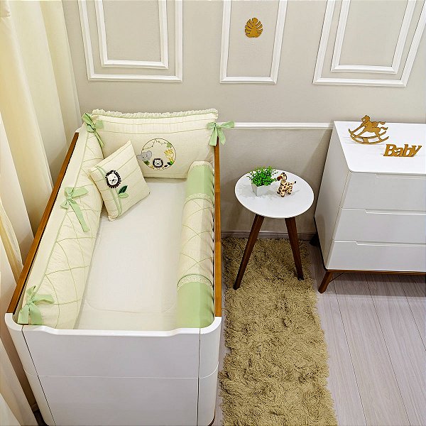 KIT DE BERCO BALU BABY LINHO - AMIGUINHOS DA SELVA VERDE