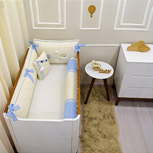 KIT DE BERCO BALU BABY LINHO - BALAO MAGICO AZUL